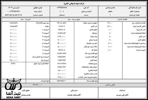 دریافت فیش حقوقی